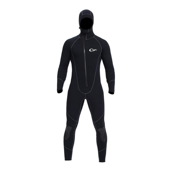 Hooded 7mm Neoprene Swetsuits Keep Warm Wet Suit Swimsuit Thickened Diving Full Wetsuit for Kayaking Men Scuba Water Sport Swimming - XL