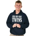 thumbnail image 4 of Funny New Father Real Men Make Twins Men's Big & Tall Graphic Hoodie Brisco Brands 5X, 4 of 5