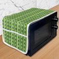 thumbnail image 1 of Green Microwave Oven Cover, Traditional Irish Pattern Clovers Happy St. Patrick's Day Theme, Water Resistant Organizer with Pockets for Kitchen, 36" x 12", Lime Green Dark Green, by Ambesonne, 1 of 4