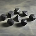 thumbnail image 2 of Black Obsidian Dice  Hand-Carved Gemstone Dice D4 D6 D8 D10 D12 D20 Percentile or 7PCS Polyhedral Set for DnD & RPG, 2 of 5