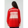 thumbnail image 4 of CASSIE LIZ Womens Sweaters Plus Size Fall Cardigans for Women Fashion Red Snowflake Open Front Cardigans Casual Winter Long Sleeve Lightweight Knit Holiday Sweaters with Pocket XL 14W-16W, 4 of 7