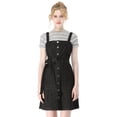 thumbnail image 2 of Unique Bargains Junior's Adjustable Strap a-Line Overall Denim Dress, 2 of 6