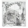 thumbnail image 3 of Ambesonne Italy Shower Curtain, Valley Winery House Art, 69"Wx75"L, Pale Grey Black, 3 of 5