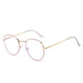thumbnail image 3 of Gafas de miopía con forma de oreja de gato y espejo plano antiluz azul para mujer, estilo niña, bonitas gafas de miopía con forma de ojo de gato y espejo terminado, 3 of 5