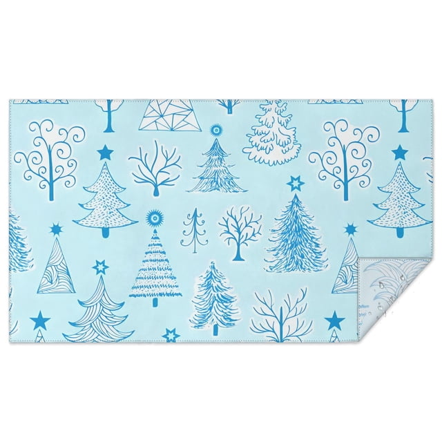 Meery Christmas Rectangle Table Cloth Xmas Tree Tablecloths 60x102inch Polyester Waterproof and Reusable Table Covers for Weddings Banquets or Restaurants