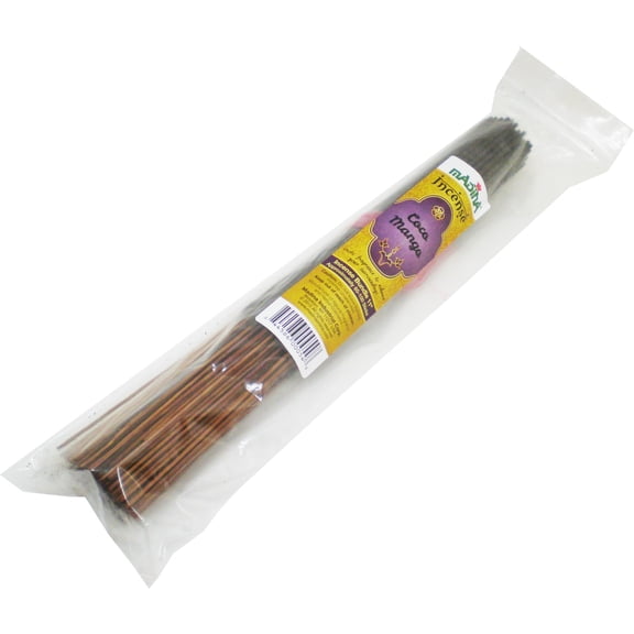 Madina Coco Mango Scented Fragrance Incense Stick Bundle [85 Sticks Per Pack - Brown - 11"]