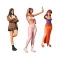 thumbnail image 1 of 3 figuras de chicas a escala 1/64, modelos de figuras de moda para decoración de micro paisajes. Estilo B, 1 of 9