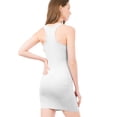 thumbnail image 4 of Made by Olivia Women's Basic Sleeveless Racerback Round Neck Bodycon Mini Dress, 4 of 5