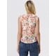 thumbnail image 3 of Blusa elegante Allegra K Sin mangas Vintage 1950 volantes Oficina Mujer Blanco Rosa-floral XL, 3 of 6