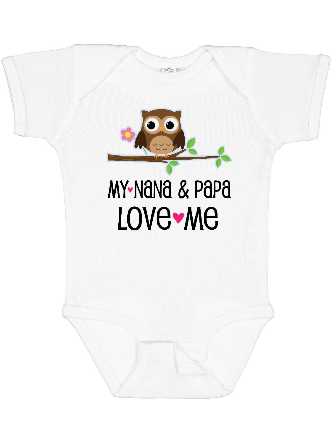 Details about   I Love Nana & Papa Heart Shaped Hands Gloves Vacation Family  Infant Bodysuit