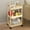 Yellow, variant on Djiypn 3 Tier Narrow Rolling Storage Cart for Laundry Room Bathroom Kitchen, 8.7'' Slim Utility Cart with Wheels and Lockable Casters Standing Shelf for Small Space, White