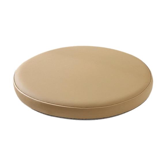 CoudarTitie Bar Stool Seat Cushion Non Slip Bottom 36 cm PU Leather Soft Elegant Round Chair Beige