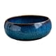 thumbnail image 3 of Maceta Lotus Bowl decorativa, a prueba de fugas, portátil, versátil, única, de cerámica esmaltada. Gradiente azul, 3 of 8