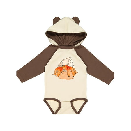 

Inktastic Cute Hermit Crab on Beach Gift Baby Boy or Baby Girl Long Sleeve Bodysuit