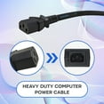 thumbnail image 3 of SatelliteSale Cable de Alimentación Universal para Computadora, Resistente y con Certificación UL, Macho NEMA 5-15P a Hembra IEC C13/C14, Cable Universal de PVC Negro, 1,8 M, 3 of 6