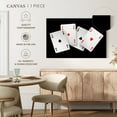 thumbnail image 5 of Elephant Stock Four Ace Cards Wall Art - Horizontal Canvas Wall Art - Hallway Wall Decor - Photography Hobbies And Lifestyle Canvas - Black And White Decor - 12" x 8", 5 of 8