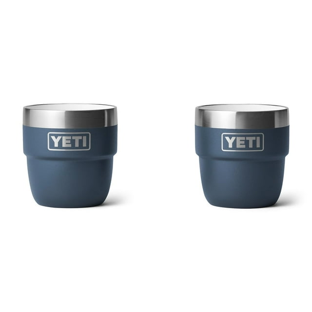 Taza YETI Rambler de acero inoxidable con aislamiento al vacío de 120 ml, paquete de 2