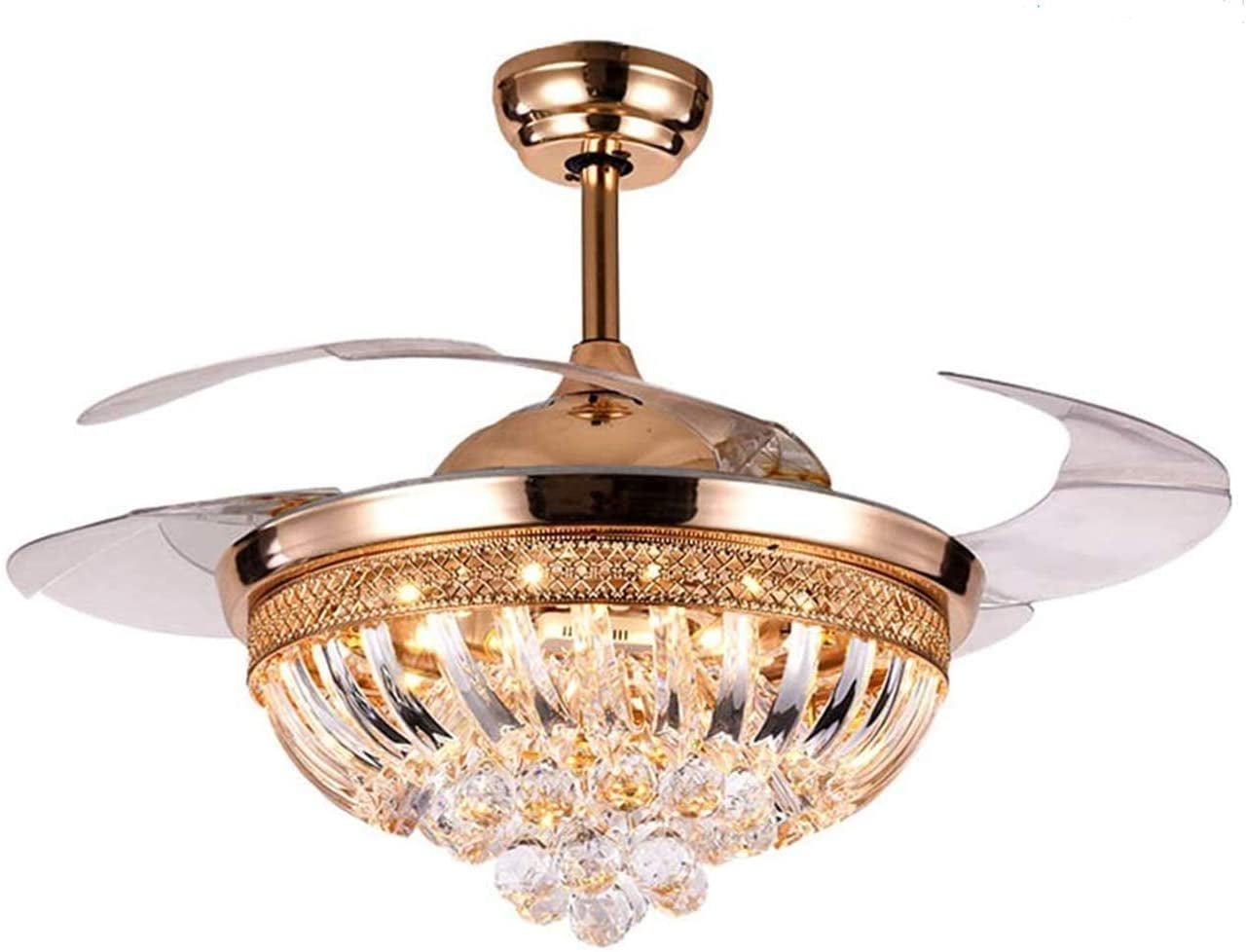 LED K9 Crystal Ceiling Light Living  Dimming Lamp Chandelier Lighting Remote 