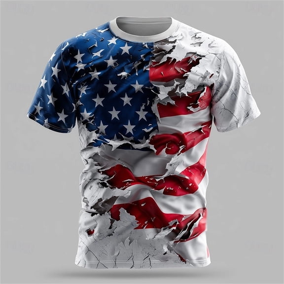 Men's 250 Anniversary Usa Flag Print 4th of July Shirt 250th Anniversary USA Shirt, United States Marine Corps 250th Birthday Star Stripes T-Shirt Tee