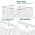 thumbnail image 5 of 36 Inch Bathroom Vanity Cabinet with Sink Top Combo Set, Freestanding Floor Rustic Single Shaker Storage Cabinet with Soft Closing Door and Drawer, White, 5 of 7