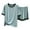 Blue, variant on Men's Pajama Sets Loungewear Men's Short Sleeved T Shirt Two Piece Summer Thin Loose Casual Shorts Set Can Be Worn At Home Black