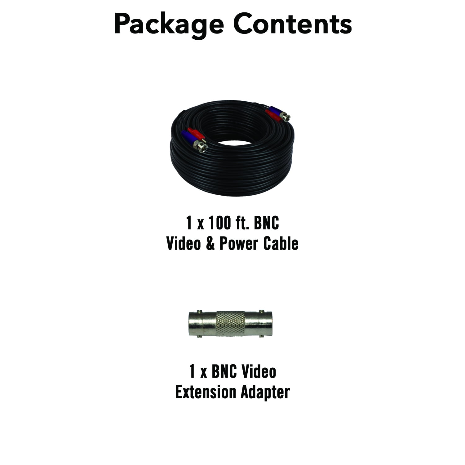 Night Owl 1-Pack 100 ft. In-Wall Rated Video Power Extension Cable with Extension Adapter