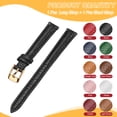 thumbnail image 3 of Uxcell Leather Watch Band 12mm Vintage Textured Padded Leather Watch Strap Quick Release Replacement Wristband with Stainless Steel Pin Buckle for Men and Women, Black, 3 of 7