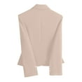 thumbnail image 5 of Pohista My Items Blazers for Women Casual Jackets Plus Size Ladies Solid Color Lapel Button Elegant Suit Jacket, 5 of 7