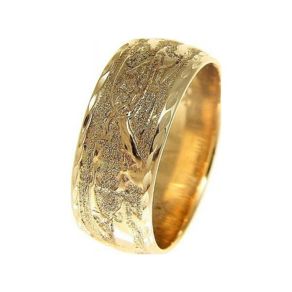 14k solid yellow gold 10mm custom made Hawaiian sea life turtle dolphin ring size 4