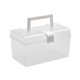 thumbnail image 1 of Caja de almacenamiento de máscara con mango para el hogar, cajas selladas a prueba de polvo, soporte de artículos varios, organizador de joyería transparente para el caso Feliz Sencillez, 1 of 5