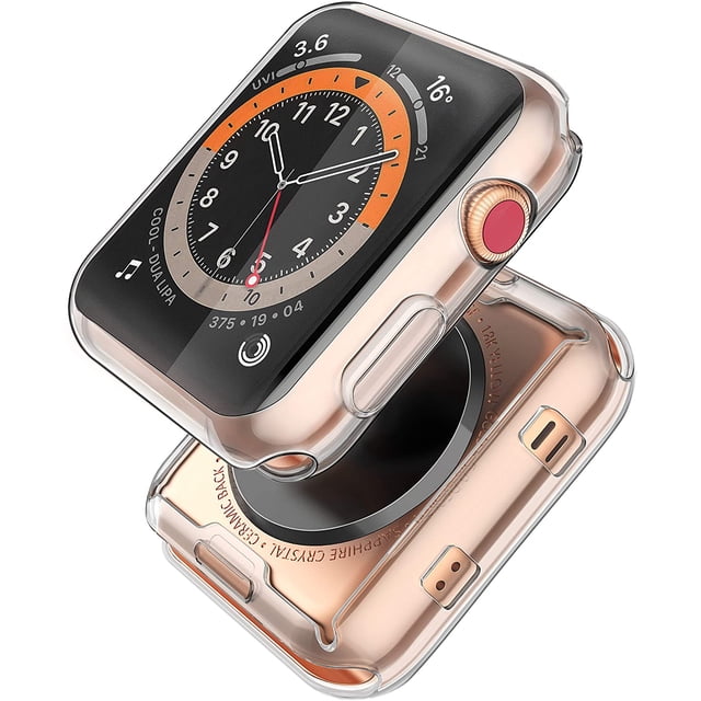 Estuche de 38 mm compatible con Apple Watch Protector de pantalla, estuche protector general TPU HD Clear Ultra-Thin Cover (paquete de 2) WD.WDQZL Electronicos