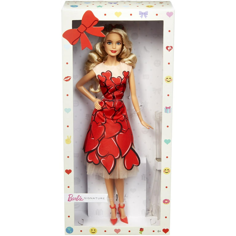 Barbie Celebratory Collector Doll with Heart Dress & Sunglasses