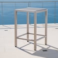 thumbnail image 3 of Miller Outdoor 3 Piece Wicker Bar Set with Glass Table Top, Grey, 3 of 11