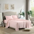 thumbnail image 4 of Swift Home Home Essential Luxurious Silky Ruffle Hem Microfiber Bedding Sheet Set Rose King, 4 of 4
