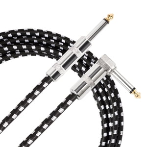 Donner 10 ft Guitar Cable, Right Angle to Straight