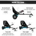 thumbnail image 6 of Hoverboard Seat Attachment for Kids & Adults, Hoverboard Go Kart Attachments Fits Self Balancing Scooter, Hoverboard Accessories with Adjustable Frame, Transforming into Go Kart, 6 of 15