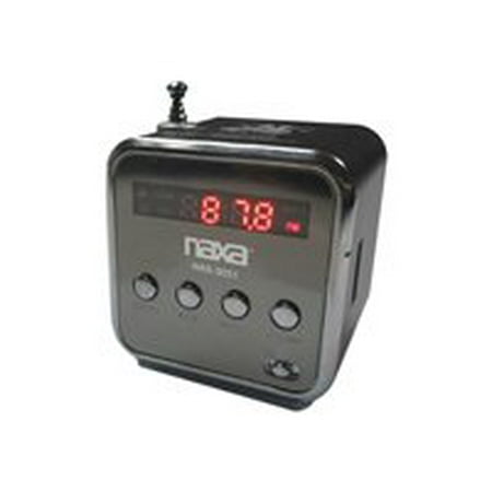 NAXA NAS3051BK Portable Speaker with USB FM Radio & LED Display (Black)
