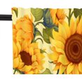 thumbnail image 4 of 2 Panels Yellow Sunflower Curtain Valance for Windows, Retro Rustic Floral Plants Rod Pocket Short Window Treatment Decor Drapes for Kitchen, Bathroom, 54" X 18", 4 of 6