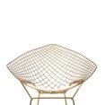 thumbnail image 2 of Gold /White Dining Chair, diamond design with Floor protectors, 2 of 3