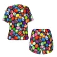 thumbnail image 5 of Lsque Easter Eggs2 Women's Short-Sleeved Pajama Set - 2 Piece Soft and Lightweight Sleepwear Set-X-Large, 5 of 9