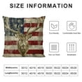 thumbnail image 5 of Orinice Deer Flag Grungy Graphic Decorative Men Women Boy Girl Room Cushion Throw Pillow Cover for Home Couch Living Room Bed Sofa Pillow Case 24x24in, 5 of 5