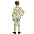 thumbnail image 3 of Xoenoiee Tropical Hibiscus Palm Tree Print Kids Suit 2 Piece Boys Tuxedo Suit Ring Bearer Outfit for Wedding Slim Fit Jacket Pants Set, 6-7 Years, 3 of 7