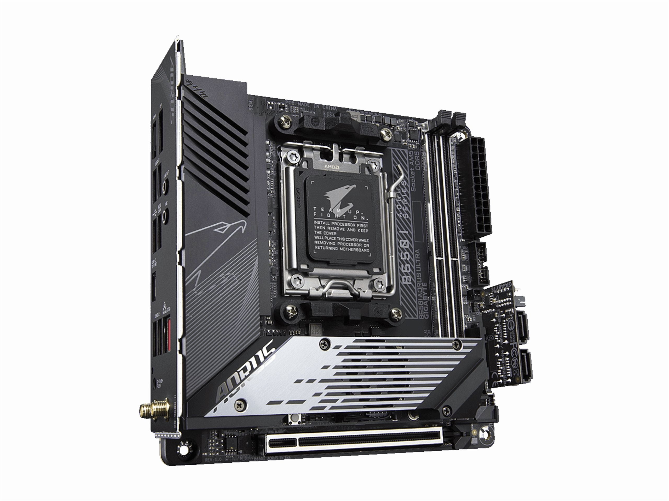マザーボード B650i AORUS ULTRA+Ryzen5 7600X +Mem 32GB GIGABYTE B650I AORUS ULTRA AM5 AMD B650 SATA 6Gb/s Mini ITX