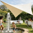 thumbnail image 2 of 16' x 16' x 16' Triangle Waterproof Sun Shade Sail Outdoor Canopy Cover UV Block for Backyard Porch Pergola Deck Garden Patio with Free Rope, 2 of 9