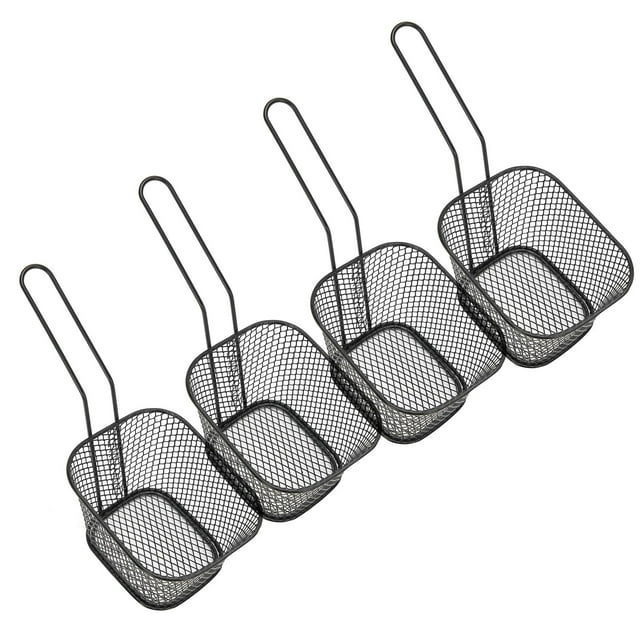 4 Coladores de Cesta para Freidora, Soporte de Malla para Patatas Fritas, Herramiente de Cocina de Patatas, Cesta para Freidora para Patatas Fritas y Pollo Frito, Cesta para