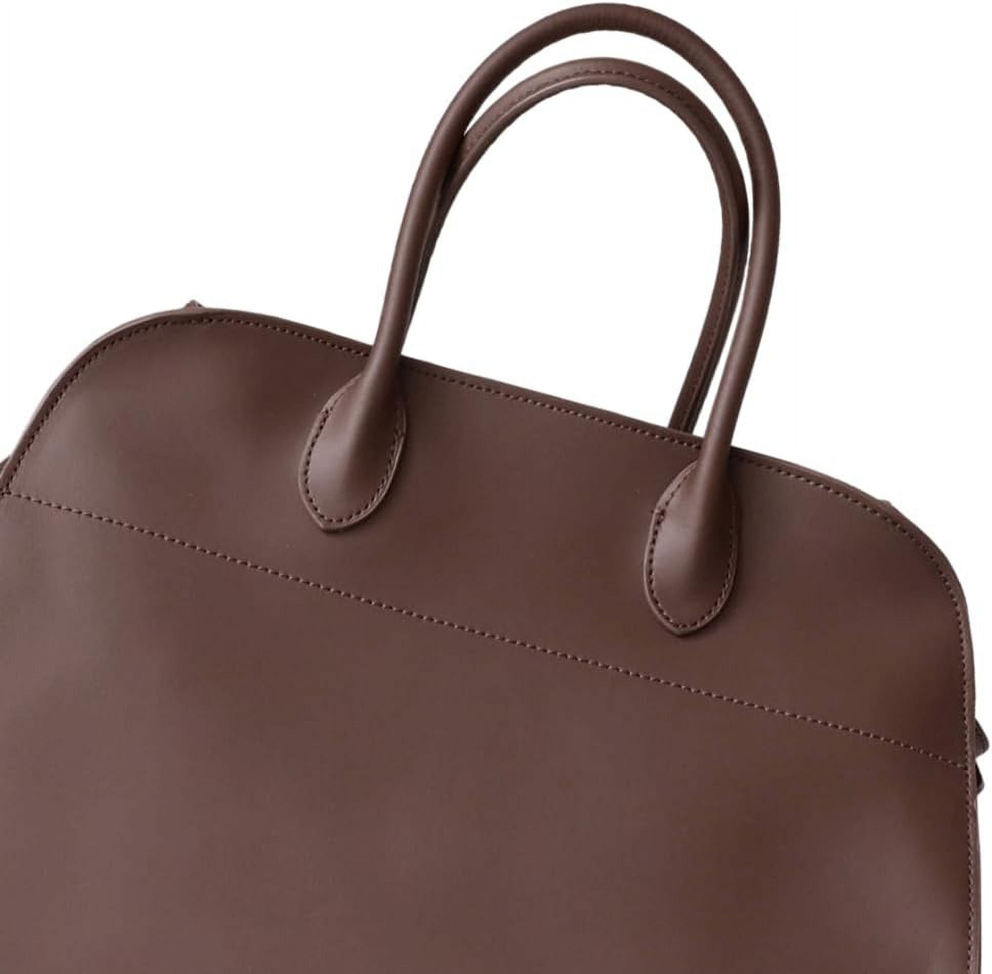 QIUYI Genuine Leather Tote Bag for Women Large Capacity Work Tote Top-handle Bag Vintage Hobo Handbag Casual Satchel Bag