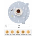 thumbnail image 6 of 13 Inch Round Placemats Set of 4, Easter Rabbits Non Slip Heat Insulation PP Table Mats, Cartoon Bunny Eggs Animal Blue Washable Place Mats for Kitchen Dining Party Table Decor, 6 of 7