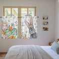 thumbnail image 3 of Easter Tier Curtains 54 Inch Length, Easter Grey Bunny Spring Watercolor Eggs Butterflies Cafe Short Curtains for Bathroom Over Sink, Small Kitchen Curtain Light Filtering Drapes 2 Panels 27.5"Wx54"L, 3 of 8