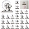 thumbnail image 1 of 24 Piece Clear Suction Cup Clip 1.3 Inch PVC Window Clamp Holder With 1.6 Inch Steel Hook Home Office, 1 of 7