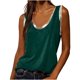 thumbnail image 2 of ICHUANYI Clearance Women Fashion Sexy Sleeveless Vest U-neck Printed Tops Tee Vest Blouse Tops(Green, M) ICHUANYI WER2023081016322, 2 of 7
